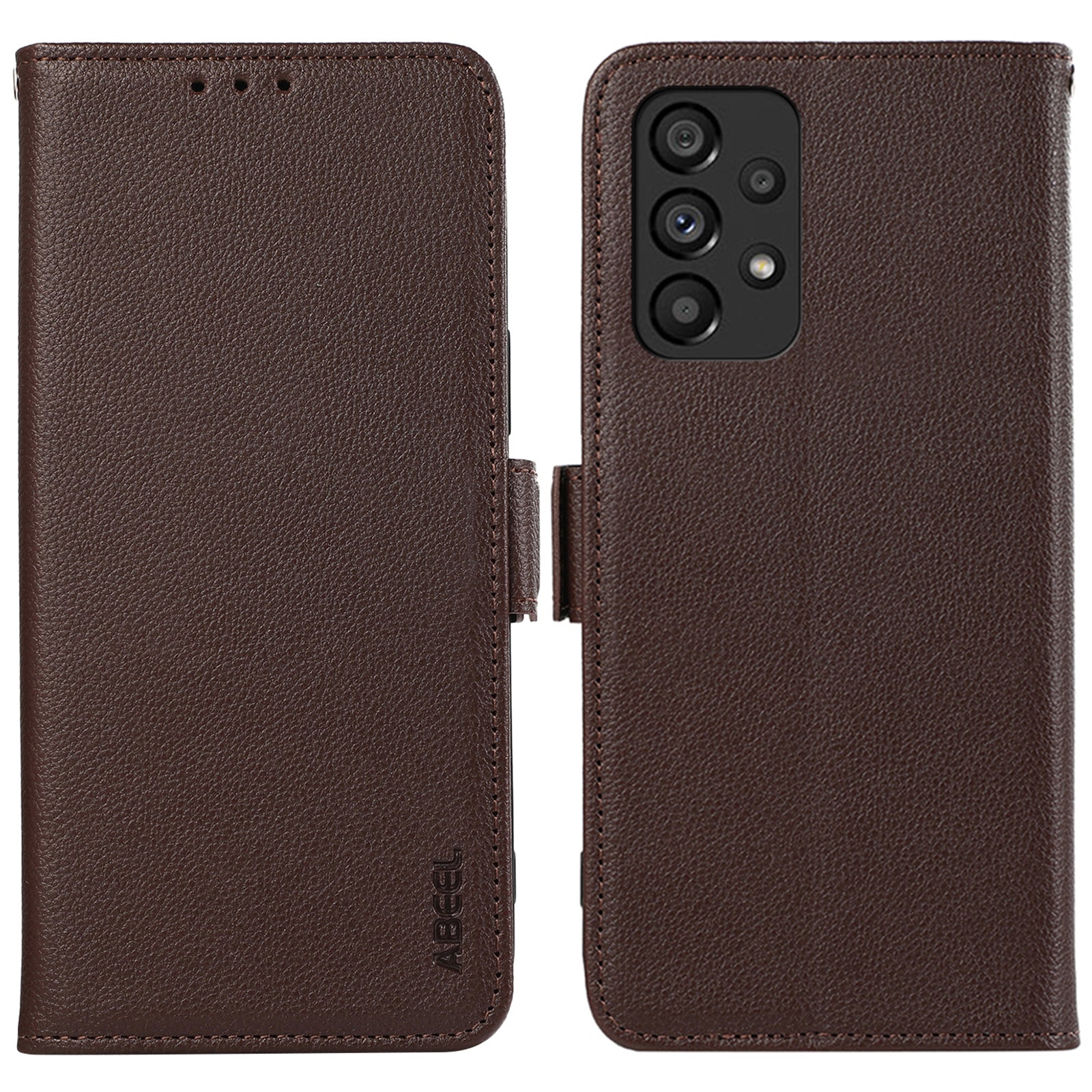 ABEEL For Samsung Galaxy A33 5G Case RFID Blocking PU Leather Phone Cover with Card Holder ABEEL For Samsung Galaxy A33 5G Case RFID Blocking PU Leather Phone Cover with Card Holder
